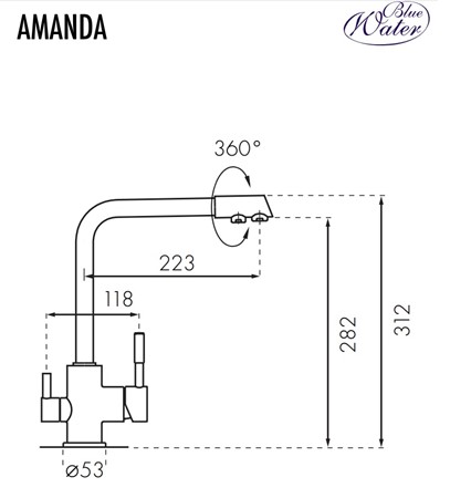 Bateria Trójdrożna Amanda - 44 (czarny metalic)