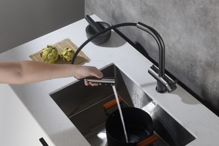 Bateria kuchenna Apala 4-way GRAFIT kran 4 drożny