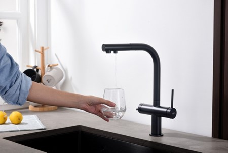 Bateria trójdrożna DELTA CZARNY MAT Blue Water