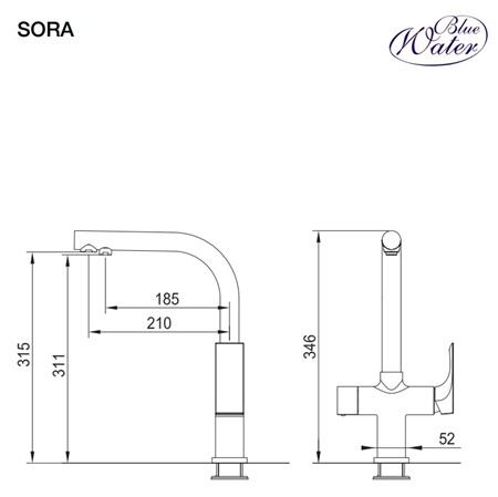 Bateria Trójdrożna Sora - kolor ZŁOTY