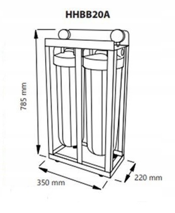 Podwójny System Narurowy 20" Big Blue - HHBB20A