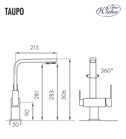 Bateria Trójdrożna Taupo - chrom