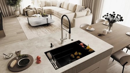 Kran trójdrożny Deante Magnetic STAL szczotkowana