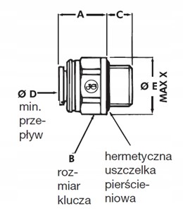 REDUKCJA PROSTA ZŁĄCZKA WKRĘCANA 3/8" GZ x PRZEWÓD
