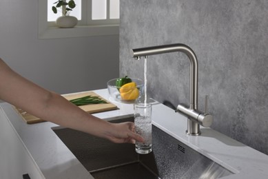 Bateria kuchenna Apala 4-way STAL  kran 4 drożny