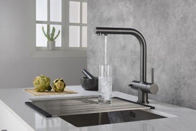 Bateria kuchenna Apala 4-way GRAFIT kran 4 drożny