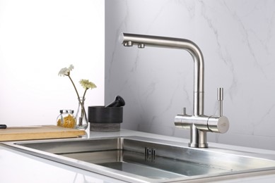 Bateria Trójdrożna Zara - Inox BLUE WATER