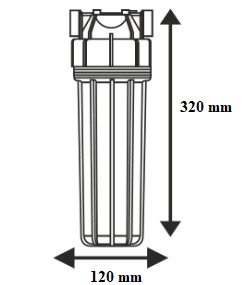 Korpus narurowy 10" z przyłączem 1/2" Aquafilter