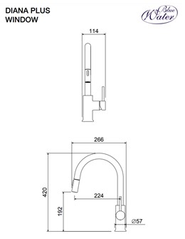 Bateria trójdrożna Diana plus czarny mat (window)