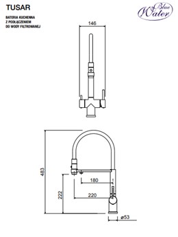 Bateria trójdrożna TUSAR grafit Gun Met Blue Water