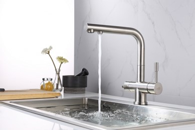 Bateria Trójdrożna Zara - Inox BLUE WATER